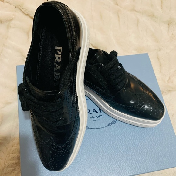 Prada high platform brogues - Picture 1 of 3